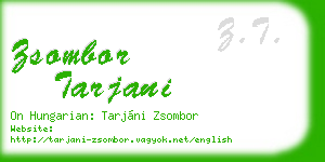 zsombor tarjani business card